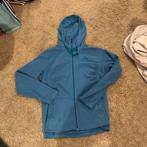North Face blue fleece jacket